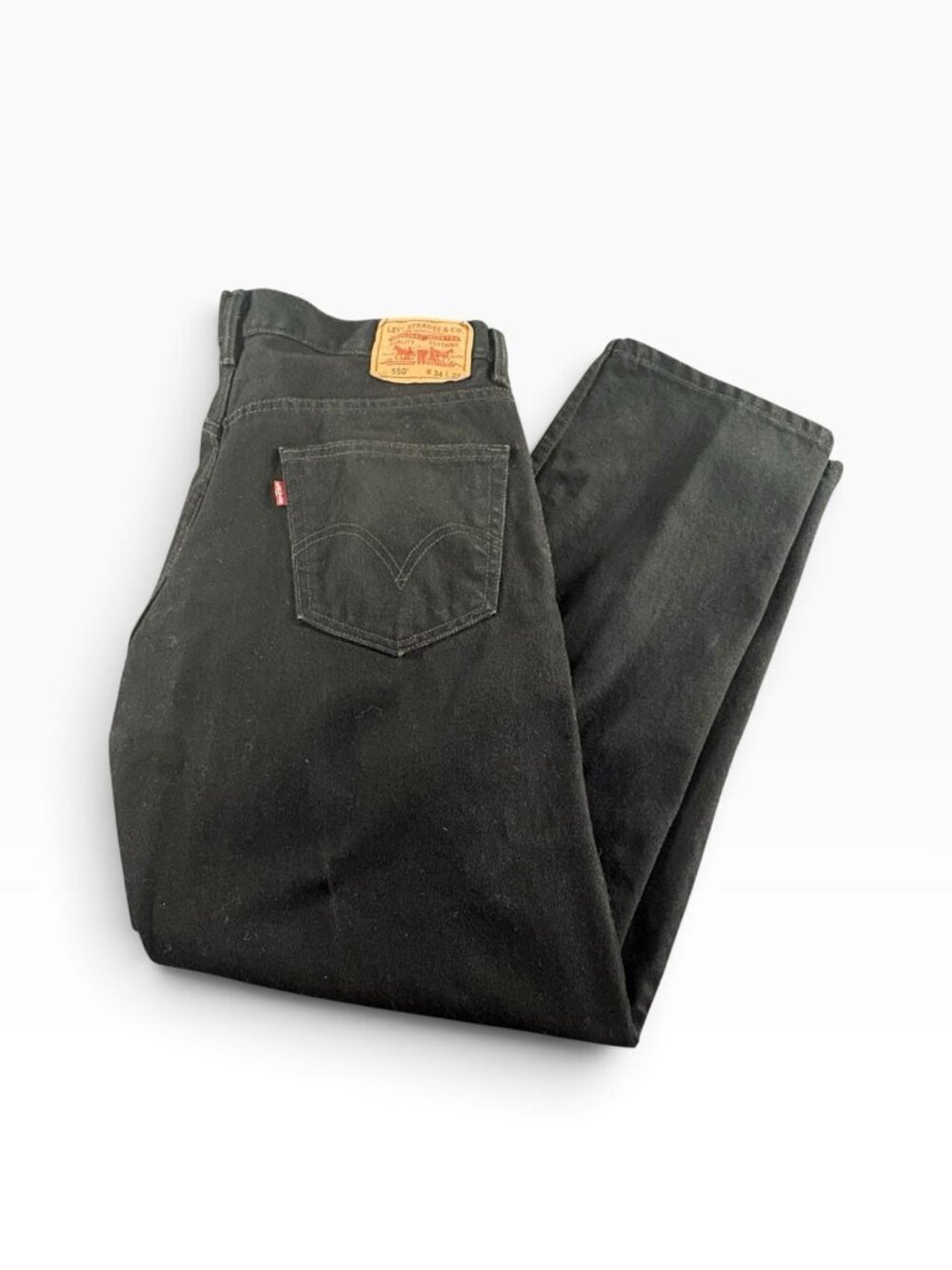 Levi’s 550 Relaxed Fit Men’s Black Jeans W34 L29 Straight Leg Denim 34x29